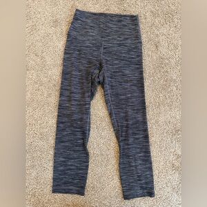 Lululemon women’s 4 align crop leggings  we are from space dark carbon ice grey